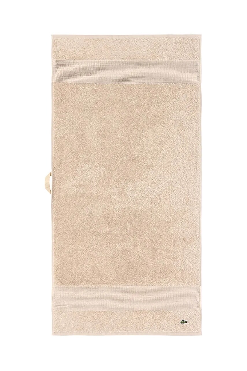 Stredný bavlnený uterák Lacoste L LECROCO Cappuccino 50 x 100 cm béžová farba
