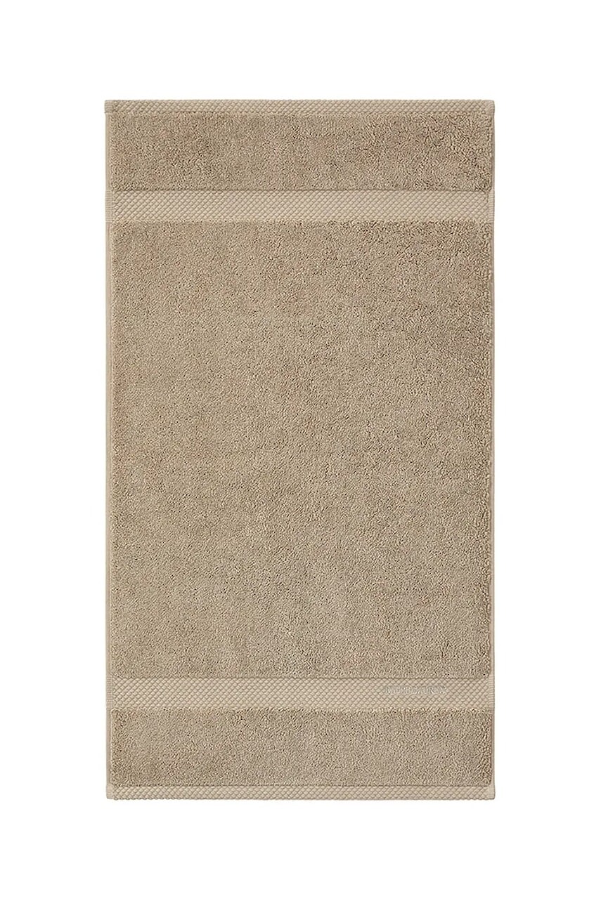 Malý bavlnený uterák Ralph Lauren AVENUE Linen 42 x 70 cm béžová farba