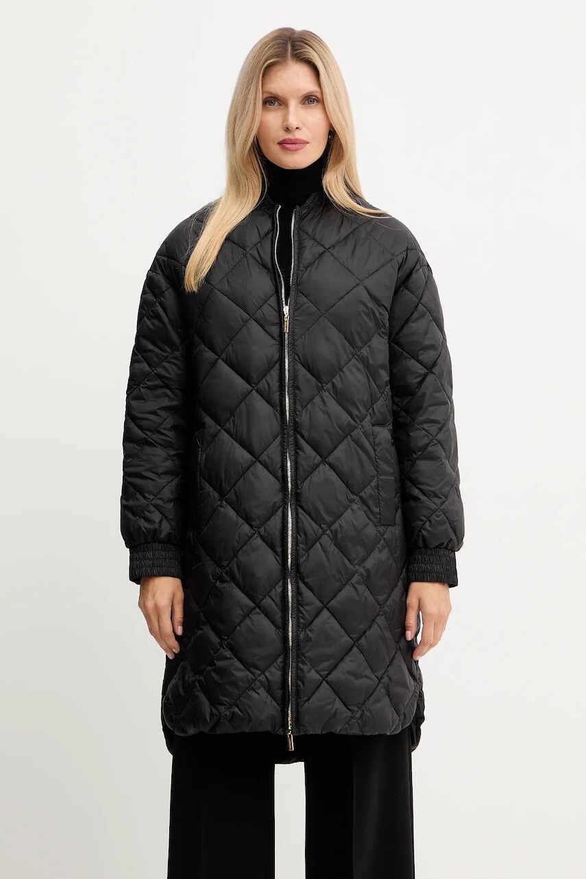 Bunda Twinset čierna farba, prechodná, oversize, 252TP2130