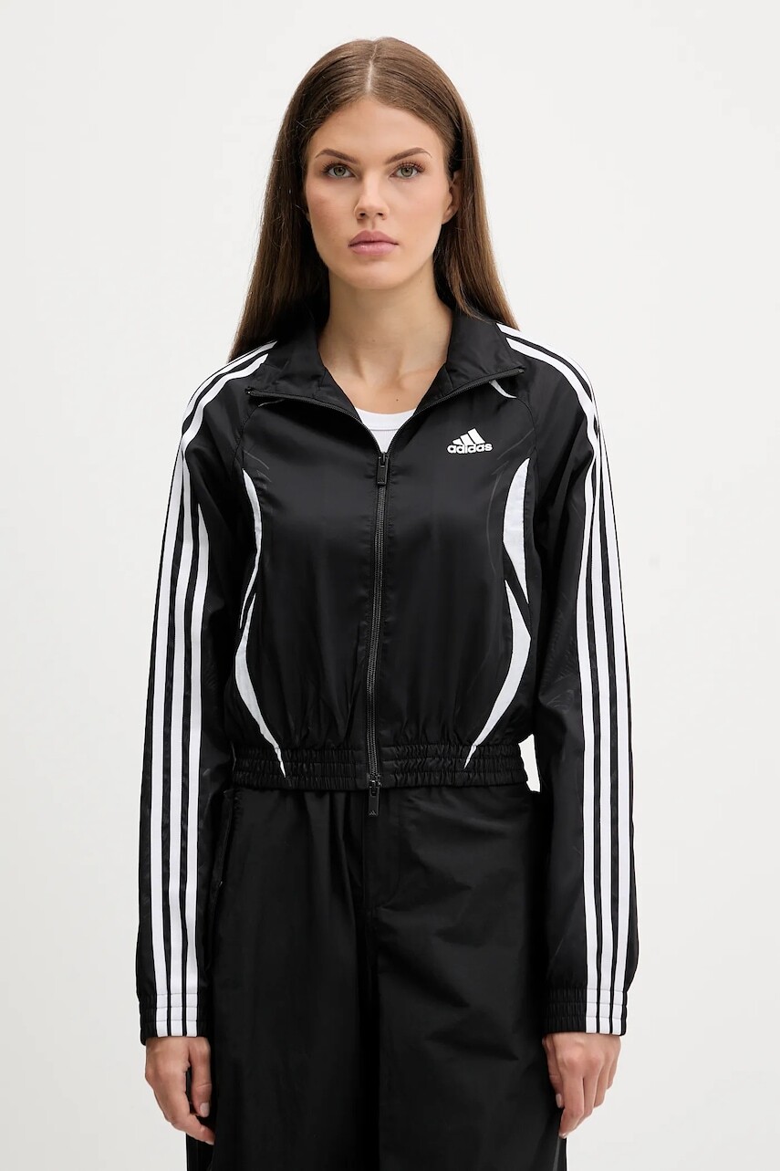 Mikina adidas Originals Slim Tracktop čierna farba, s nášivkou, KE9786