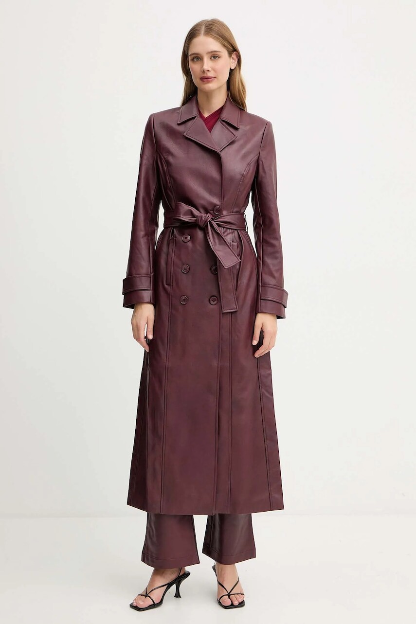 Kabát Bardot bordová farba, 59899JB4