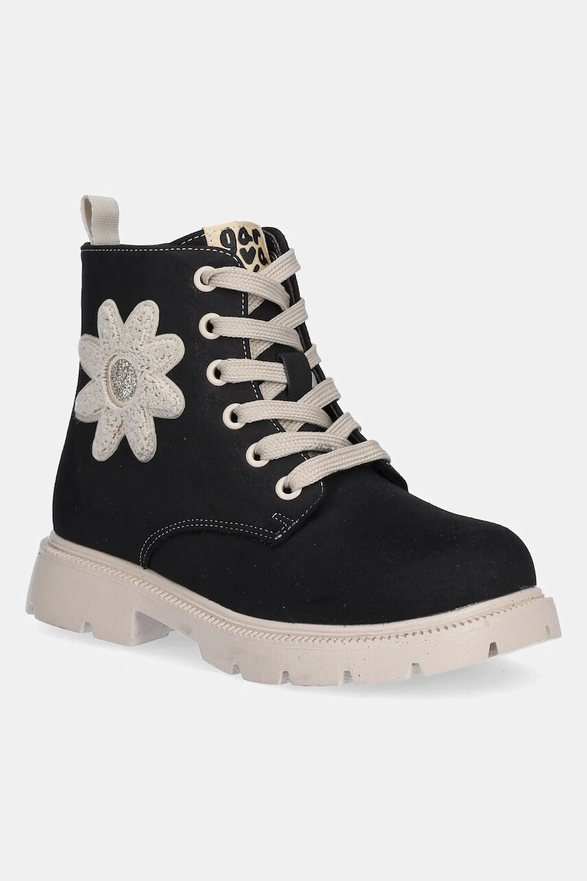 Detské topánky Garvalin čierna farba, 251562