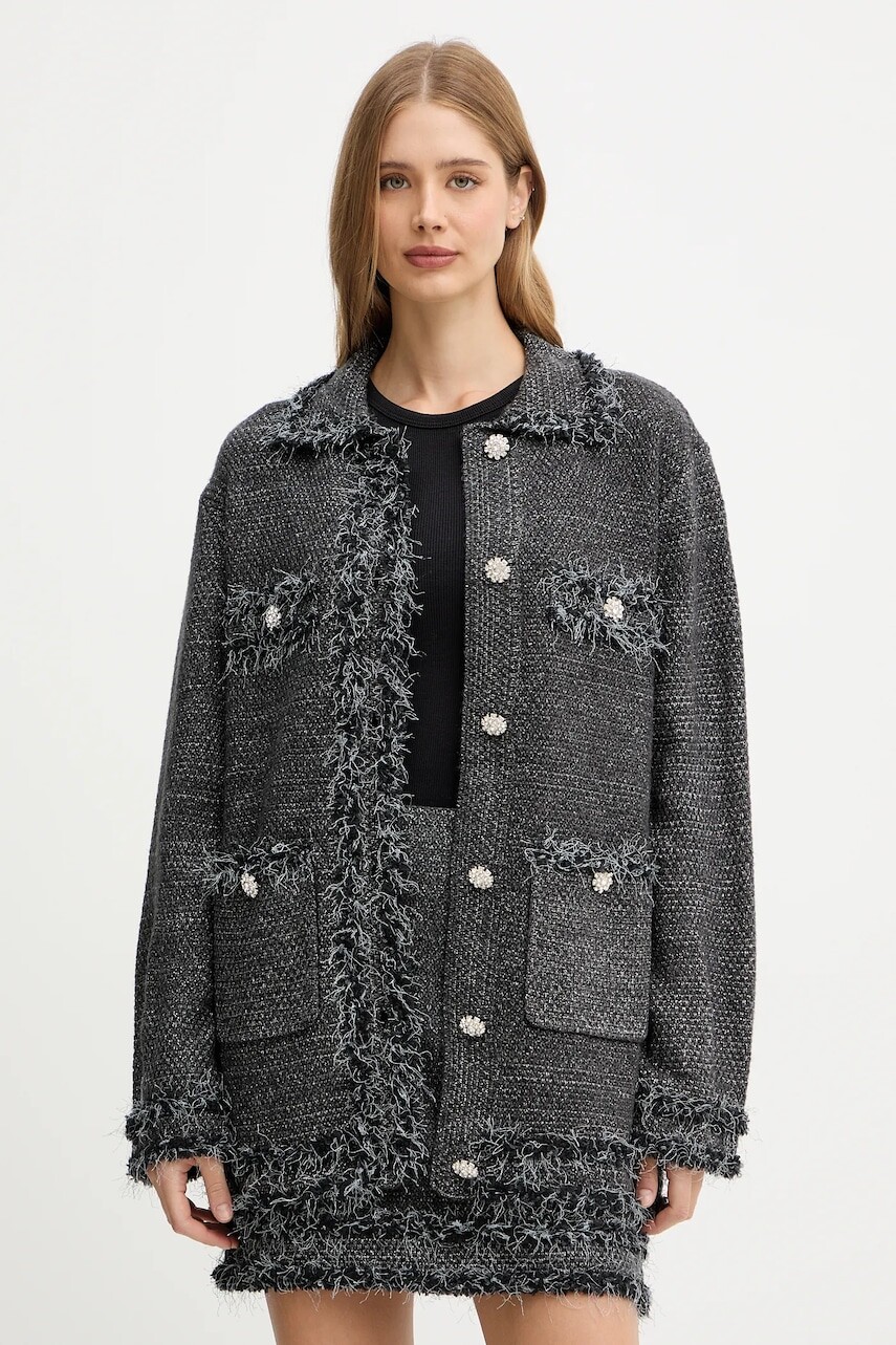 Kardigán Blugirl Blumarine čierna farba, teplé, RF5228.MA950