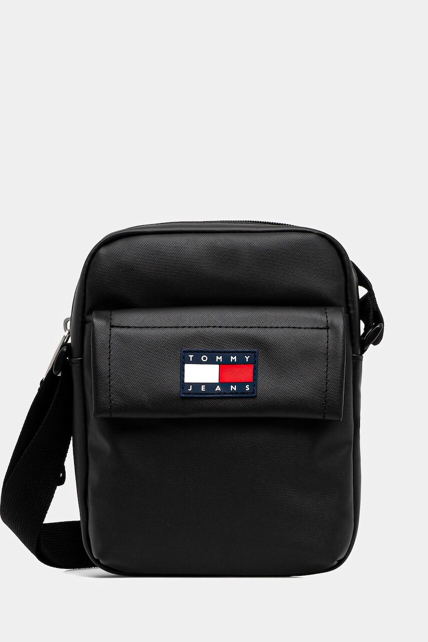 Malá taška Tommy Jeans čierna farba, AM0AM13723