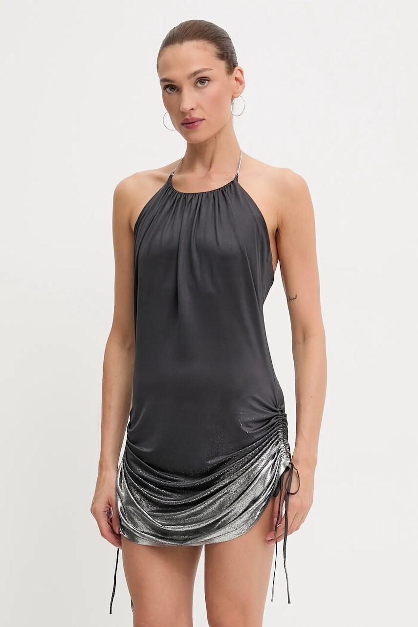 Šaty Diesel D-IREN šedá farba, mini, priliehavé, A18565.0JLBU