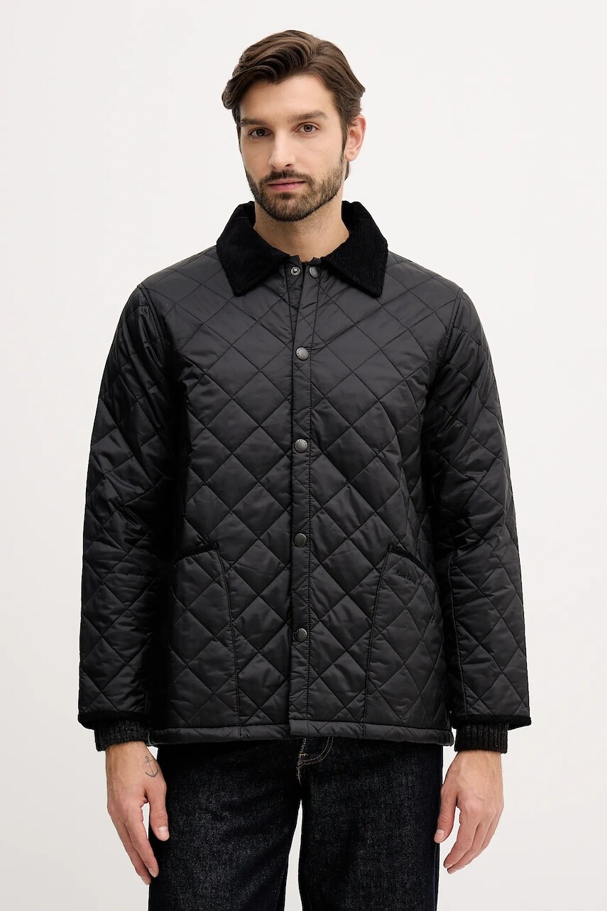 Bunda Barbour LIDDESDALE čierna farba, prechodná, MQU1794