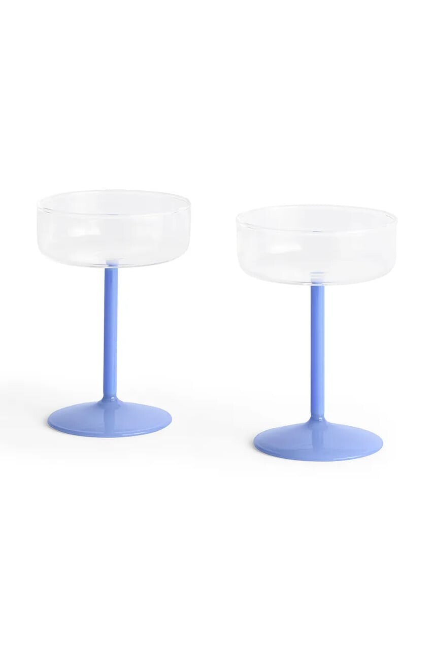 Sada pohárov HAY Tint Coupe 9 x 12,5 cm 2-pak modrá farba