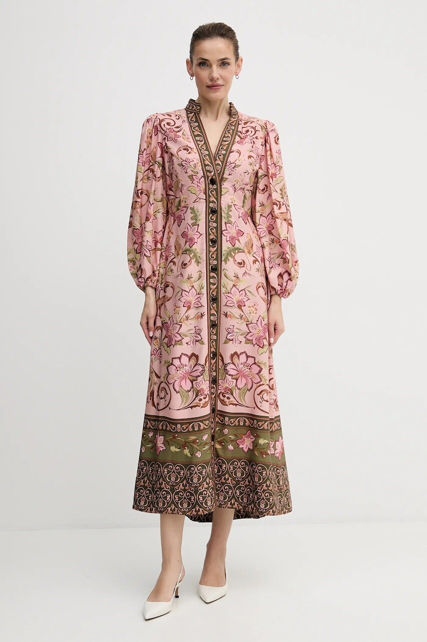 Šaty Barbour x Farm Rio viac farieb, maxi, áčkový strih, LDR0960