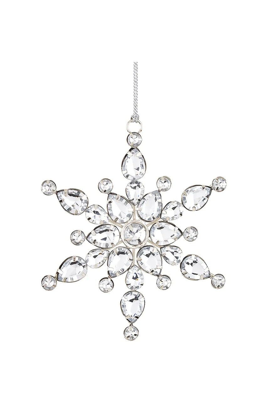 Závesná dekorácia 12,5 x 10,5 x 1 cm šedá farba