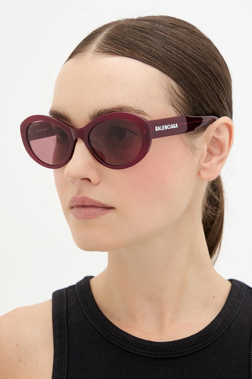 Slnečné okuliare Balenciaga bordová farba, BB0446S