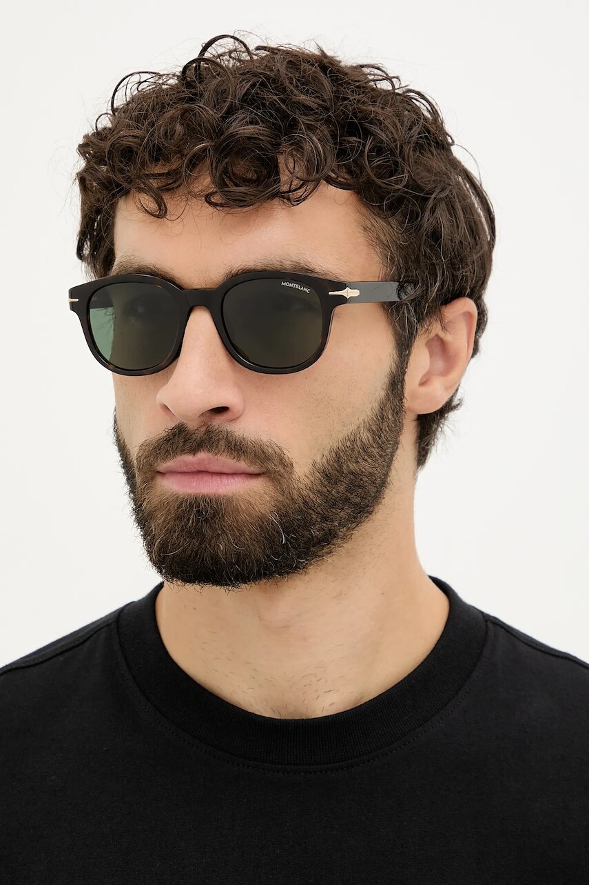 Slnečné okuliare Montblanc hnedá farba, MB0435S