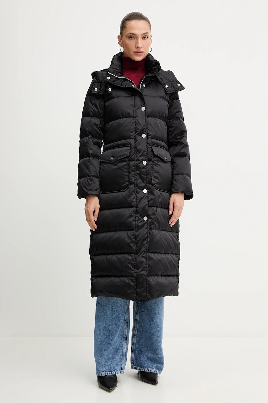 Bunda Liu Jo čierna farba, prechodná, MF5011 T017A