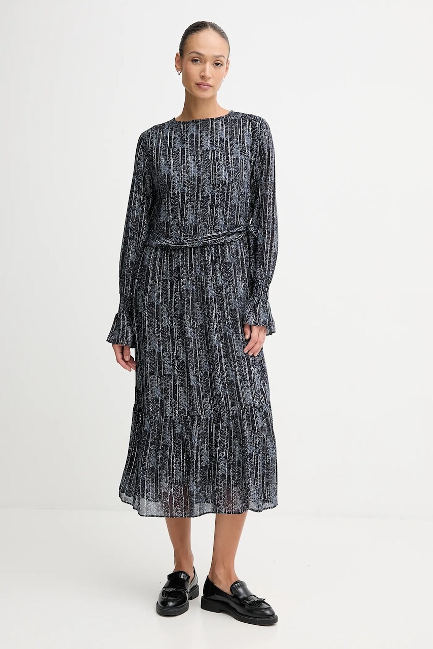 Šaty Pepe Jeans tmavomodrá farba, maxi, áčkový strih, PL9537722