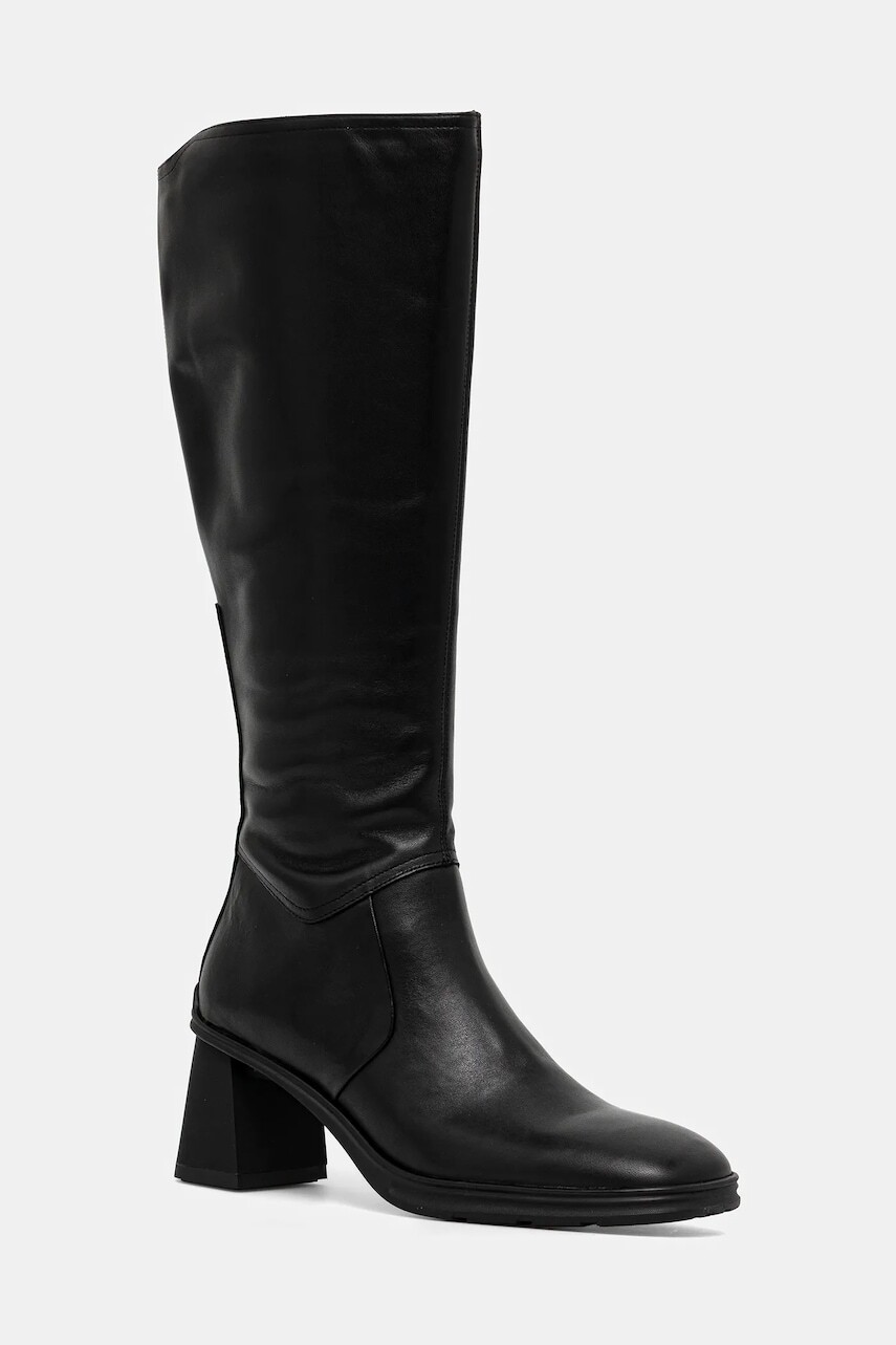 Kožené čižmy Vagabond Shoemakers JANINE čierna farba, na podpätku, 6038-101-20