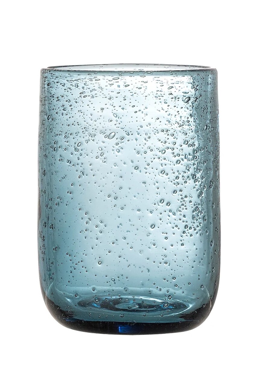 Pohár Bloomingville Tabby 330 m modrá farba