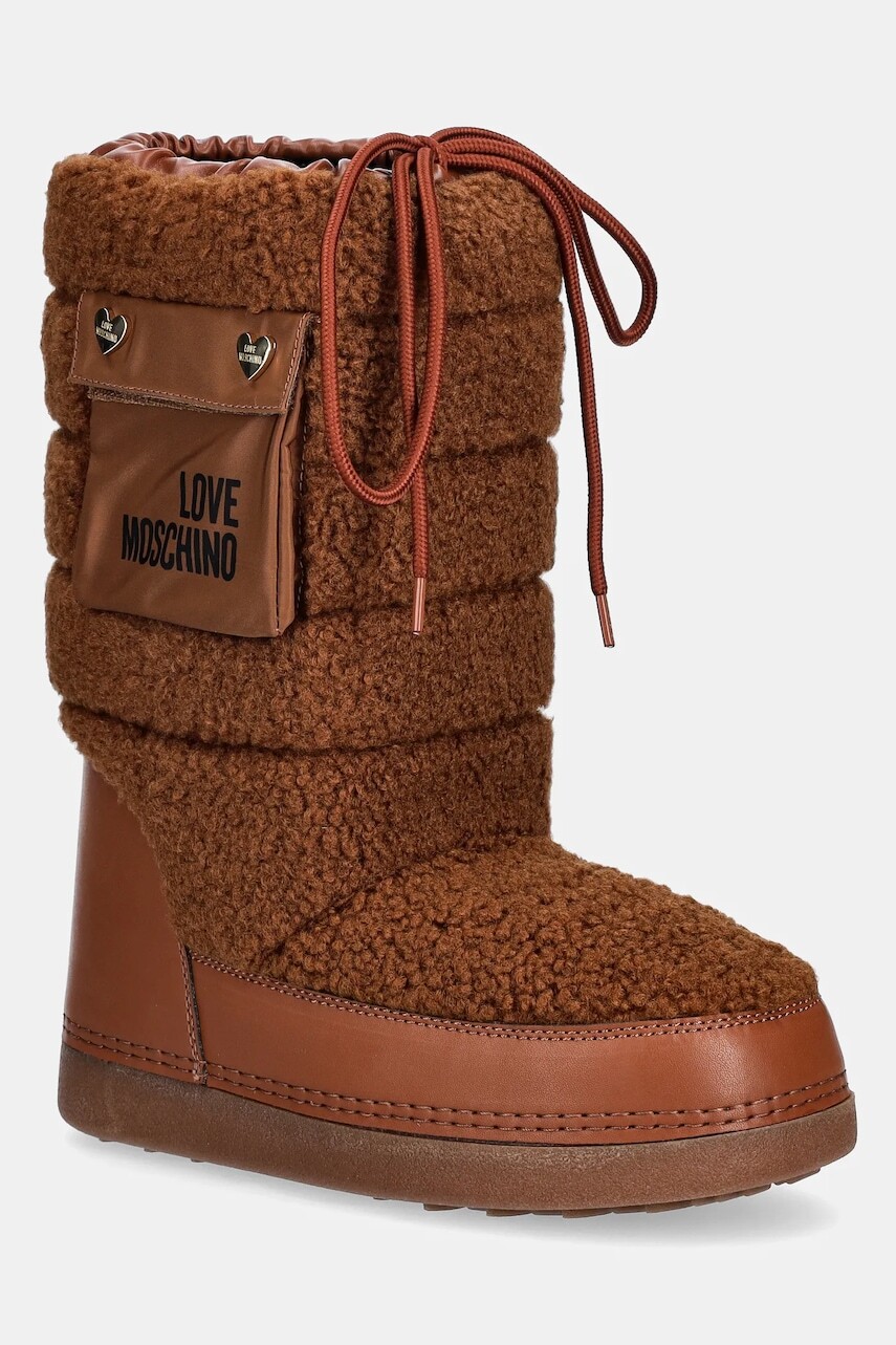 Snehule Love Moschino hnedá farba, JA24452G0NISM21A