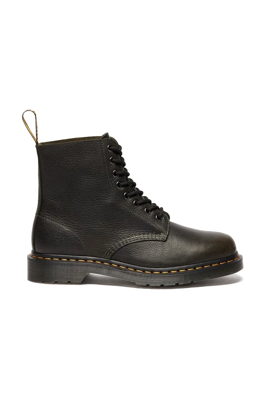 Kožené členkové topánky Dr. Martens 1460 Pascal zelená farba, na plochom podpätku, DM31981300