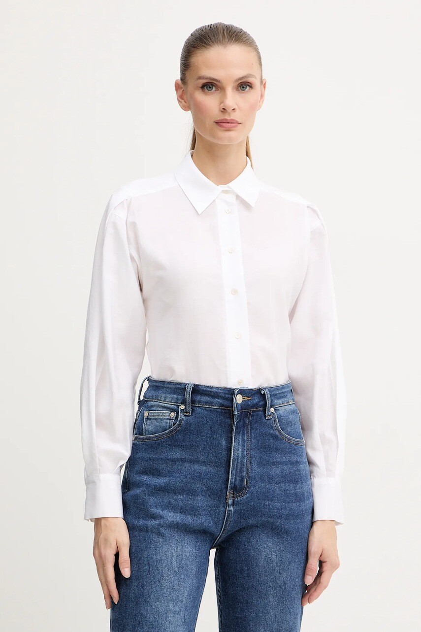 Košeľa Marella biela farba, regular, s klasickým golierom, 2523116022200