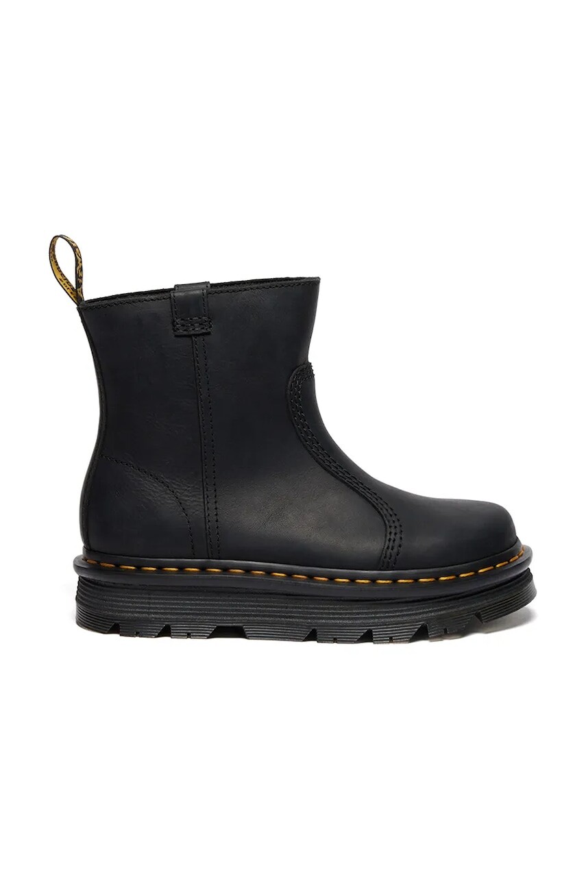 Členkové topánky Dr. Martens ZebZag Rigger čierna farba, na plochom podpätku, DM42662001