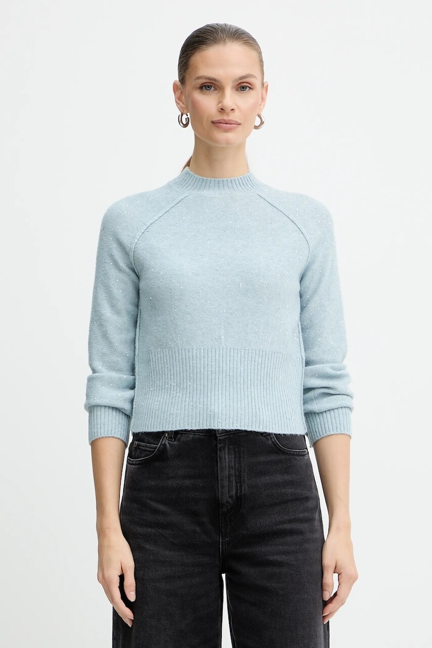 Sveter s prímesou vlny Marella Emme by Marella modrá farba, 2525366022200