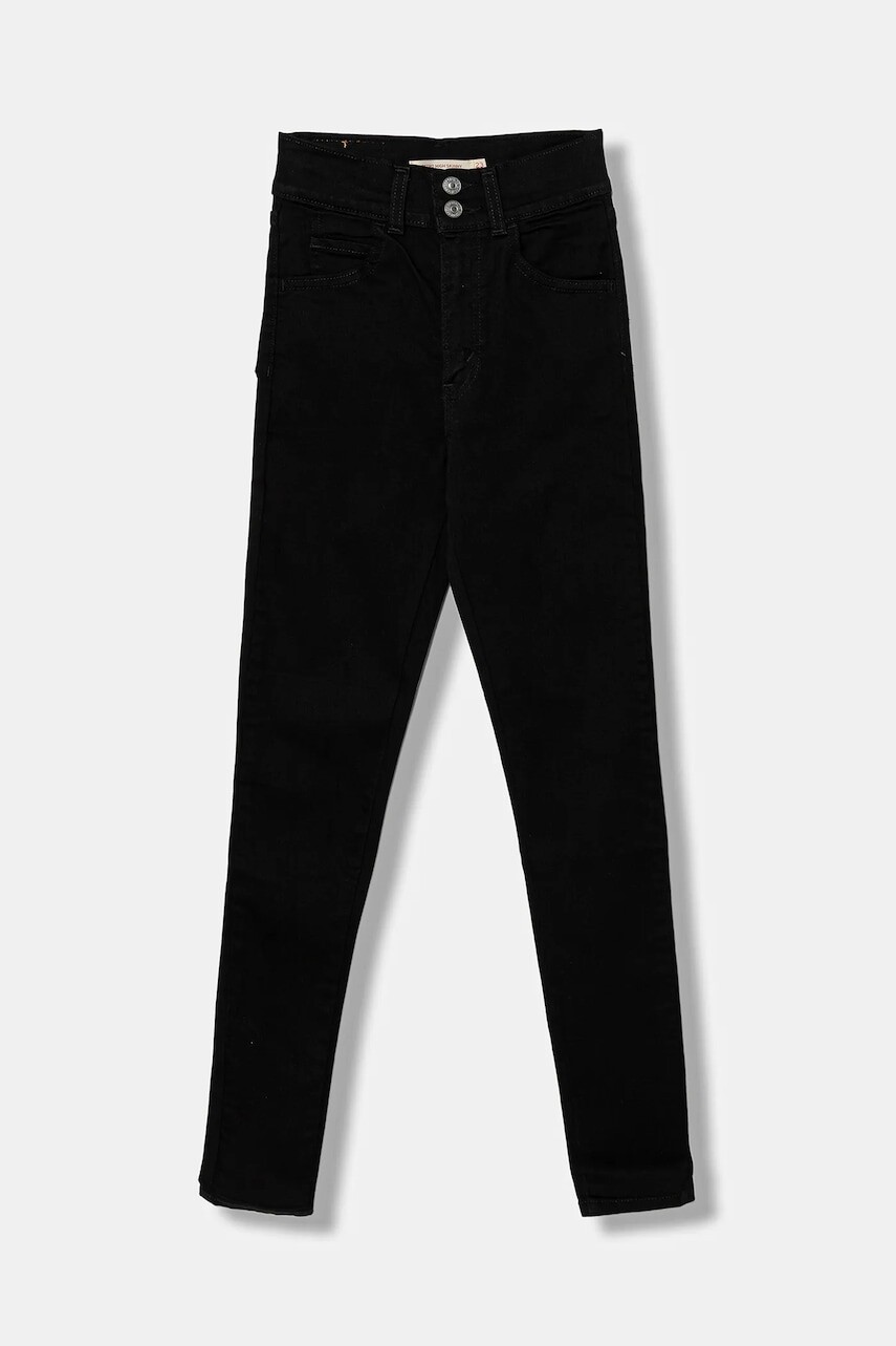 Rifle Levi's RETRO HIGH SKINNY DB čierna farba, A6593