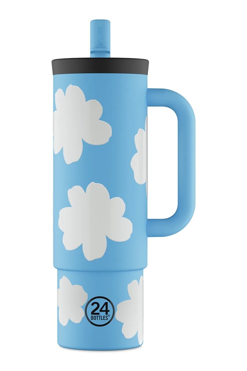 Termo hrnček 24bottles Straw 800ml Blue modrá farba, Straw.800.Blue