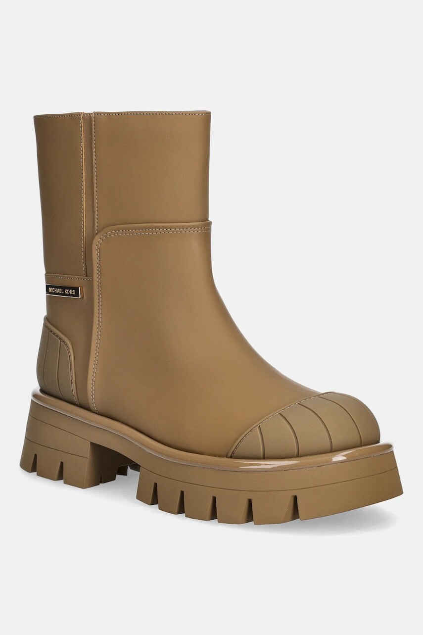 Členkové topánky MICHAEL Michael Kors Sydra béžová farba, na platforme, 40F5SYFE5L.297