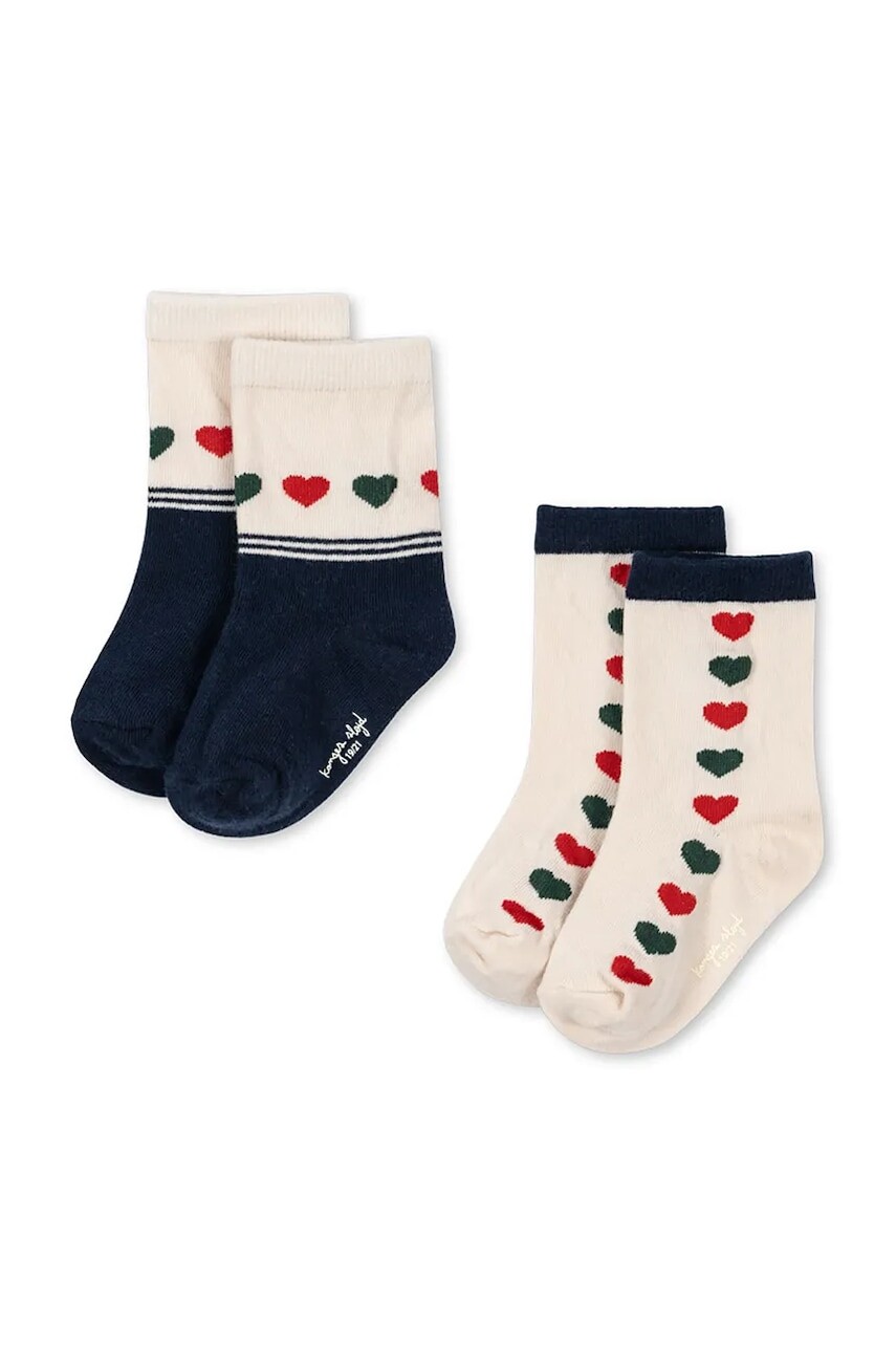 Detské ponožky Konges Sløjd 2 PACK JAQUARD SOCKS 2-pak tmavomodrá farba, KS104173