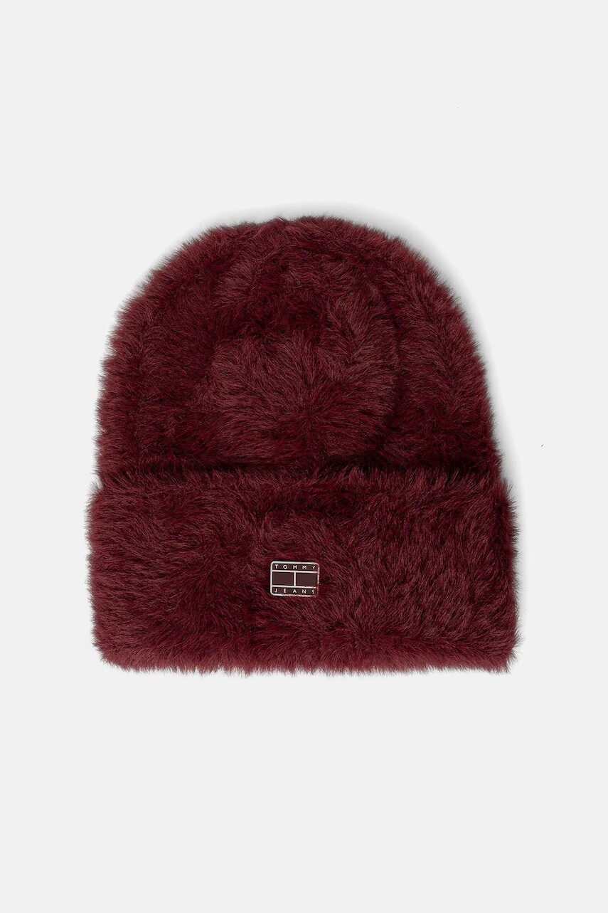 Čiapka Tommy Jeans bordová farba, AW0AW17900