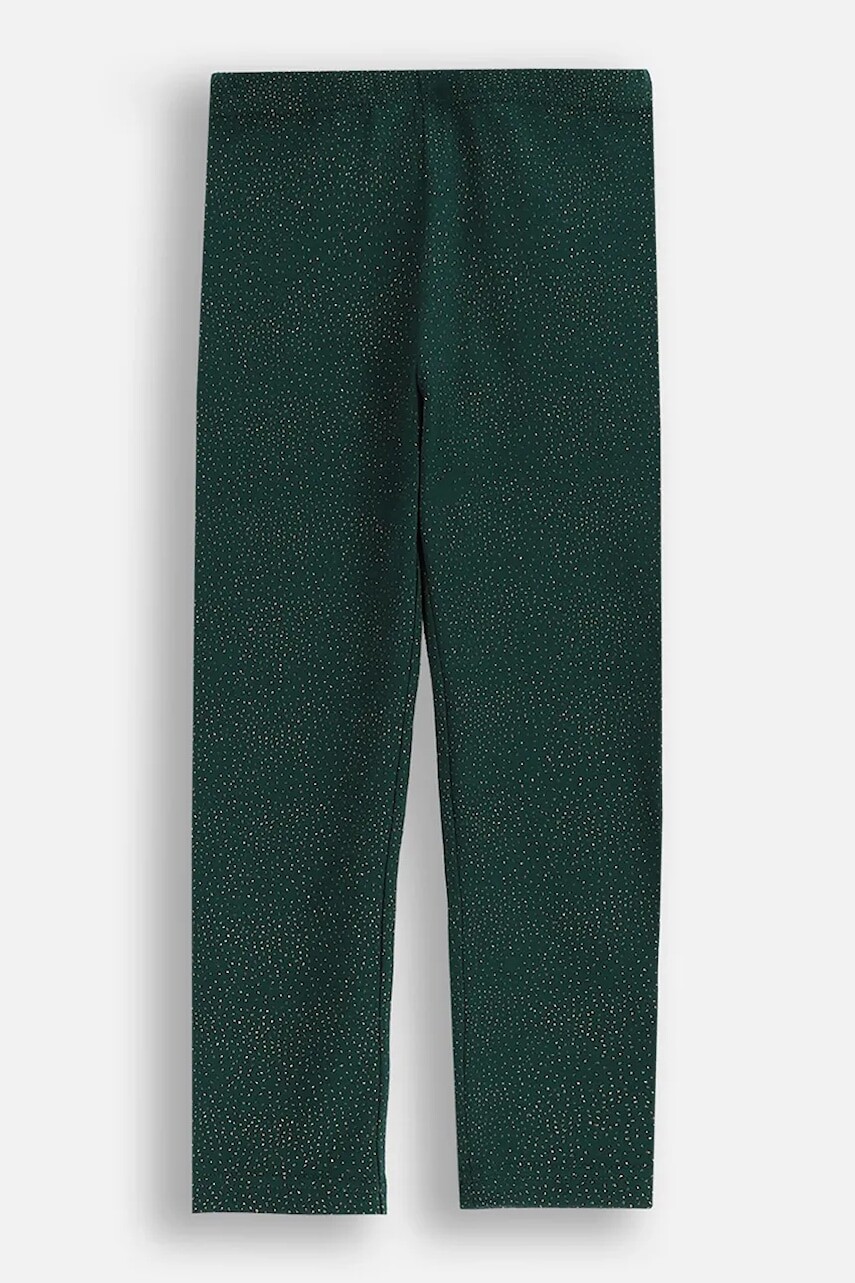 Detské legíny Coccodrillo zelená farba, MERRY XMAS