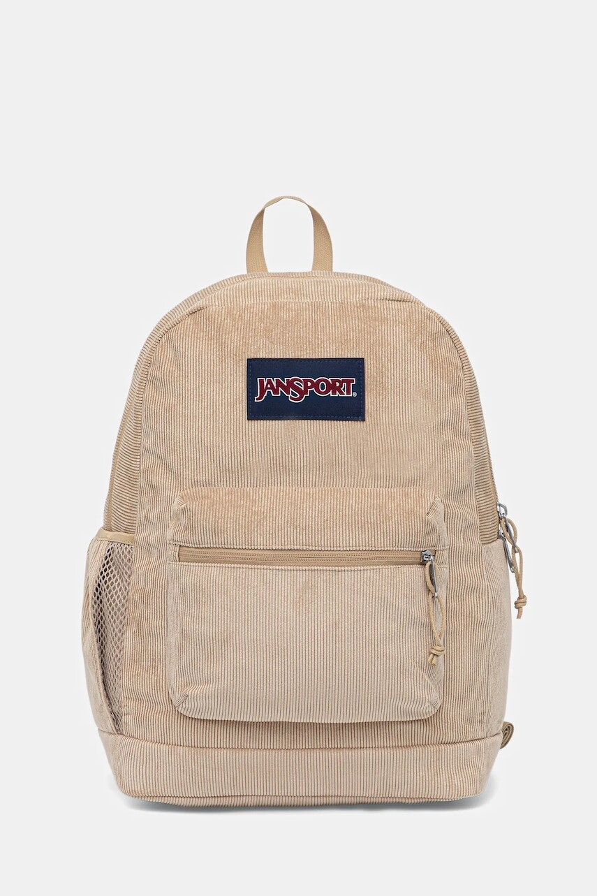 Ruksak Jansport béžová farba, veľký, jednofarebný, EK0A5BJ61W1