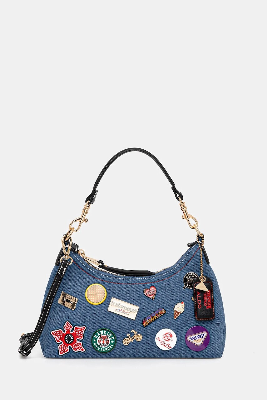 Džínsová taška Aldo modrá farba, CITYOFHAWKINS.407