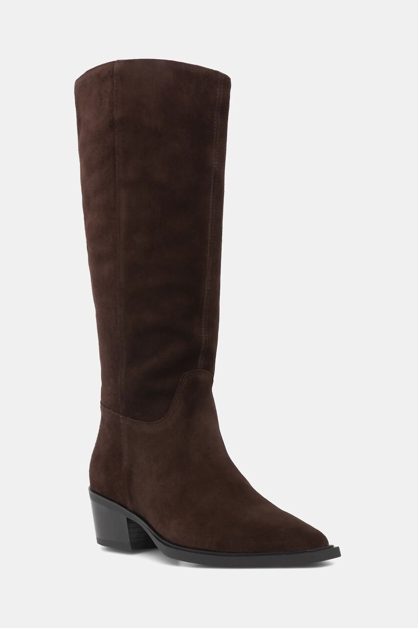 Semišové čižmy Vagabond Shoemakers KELSEY hnedá farba, na podpätku, 5810-040-31