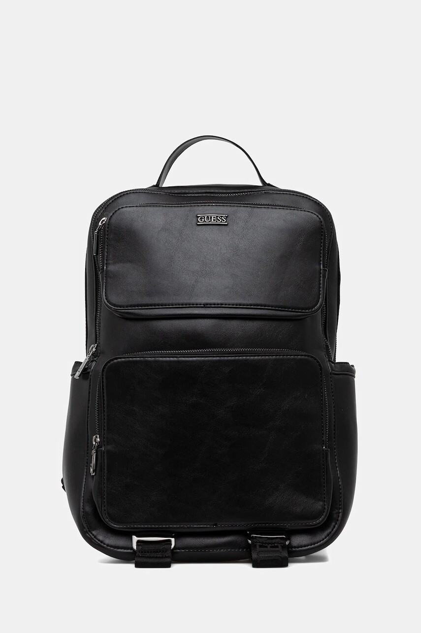 Ruksak Guess BOSTON pánsky, čierna farba, veľký, jednofarebný, HMBOCA P5445