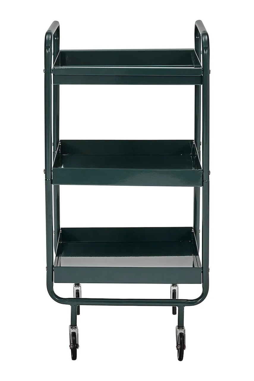 Polica na kolieskach House Doctor 42 x 38 x 85 cm zelená farba