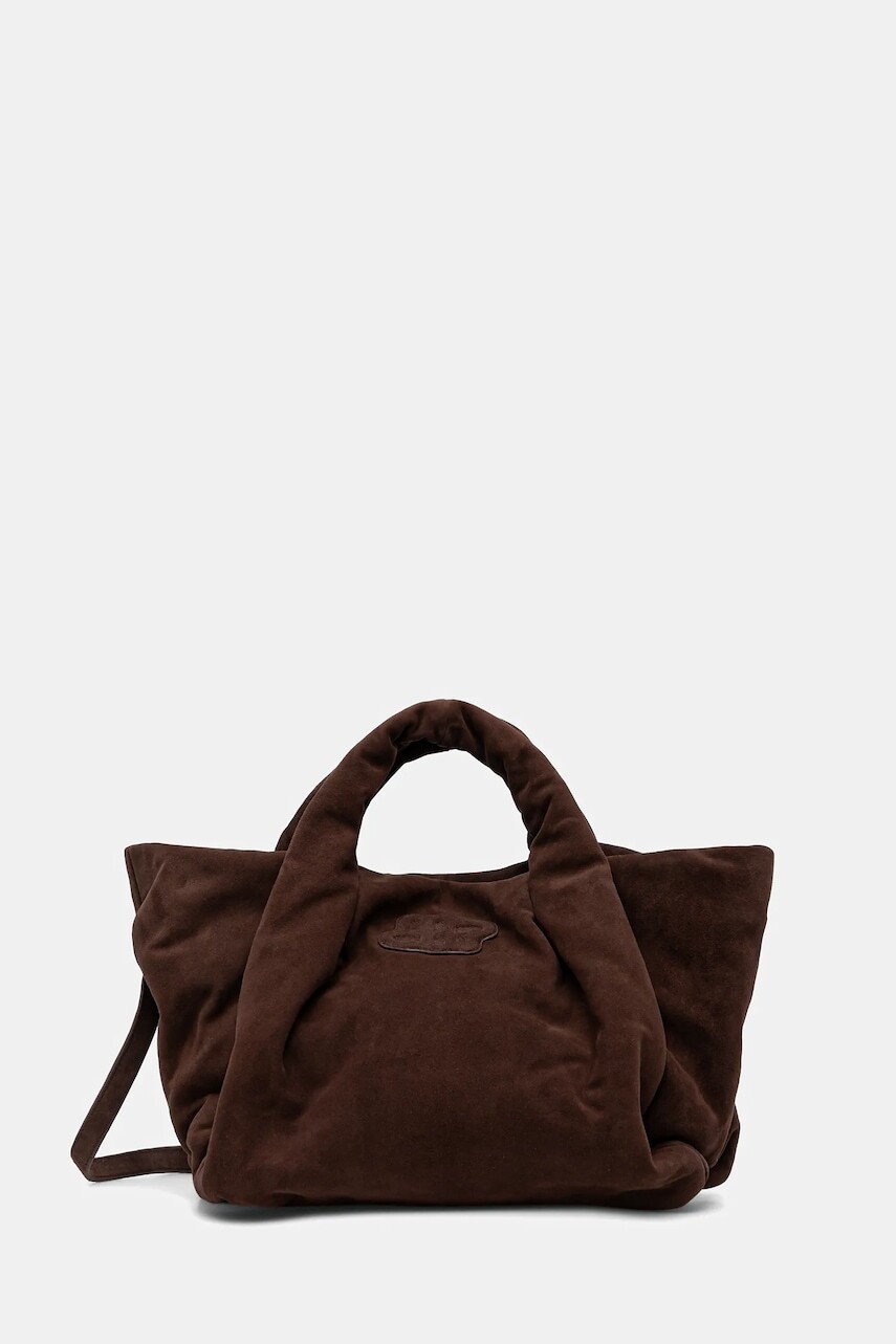 Semišová kabelka MUNTHE LIX hnedá farba, 254191025453