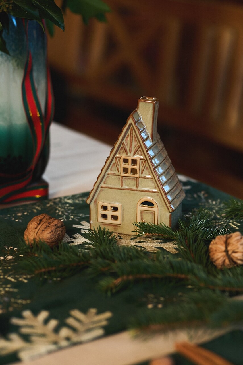 Dekoračný svietnik Medicine béžová farba