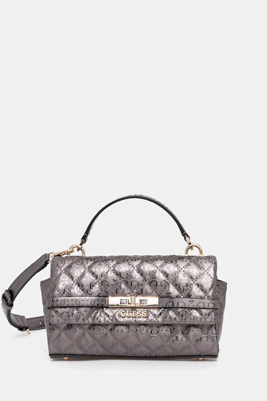 Kabelka Guess IDRA strieborná farba, HWGM81 57200