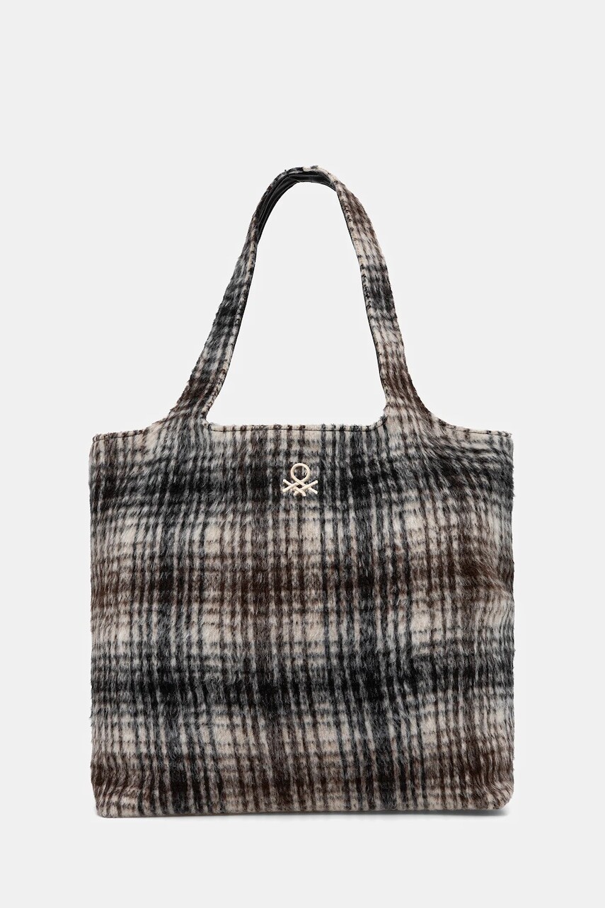 Obojstranná kabelka United Colors of Benetton čierna farba, 6I4BDY08N