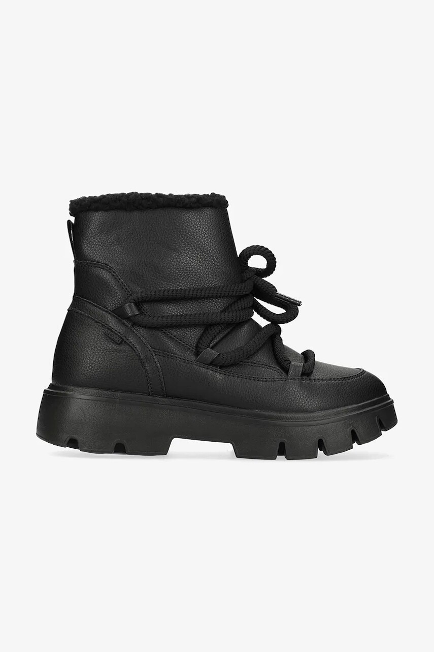 Členkové topánky Mexx SIGMAR RHYTHM čierna farba, na plochom podpätku, jemne zateplené, MI001708253W-02