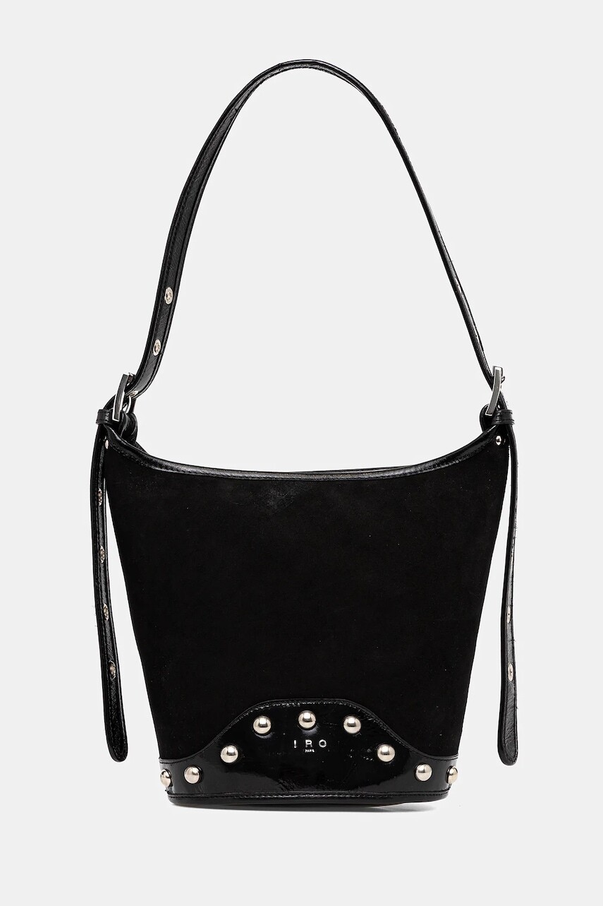Kožená kabelka IRO WM44SMALLZYKEBI čierna farba, ZYKEBI