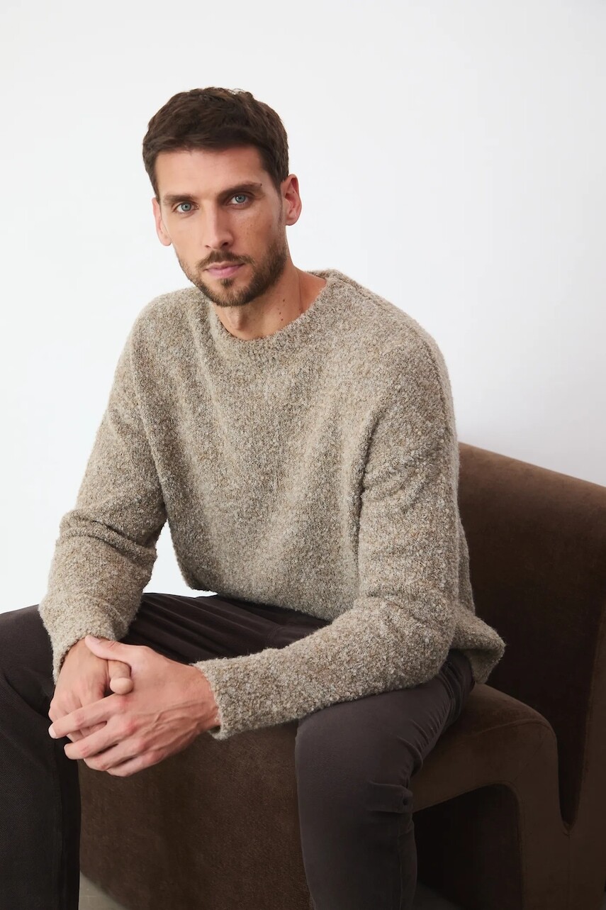 Sveter Medicine hnedá farba, teplé