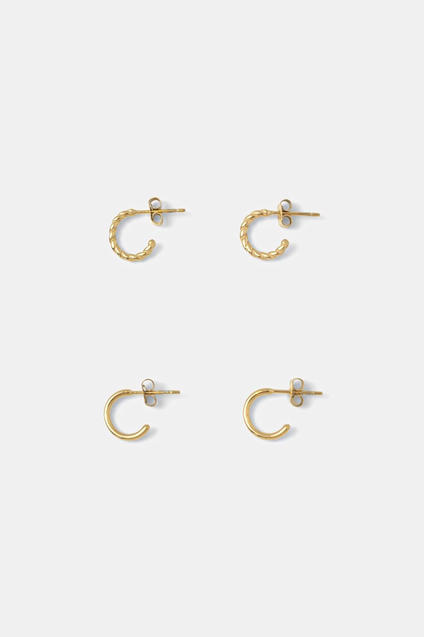 Pozlátené náušnice EDBLAD Duo Pair 2-pak 123860