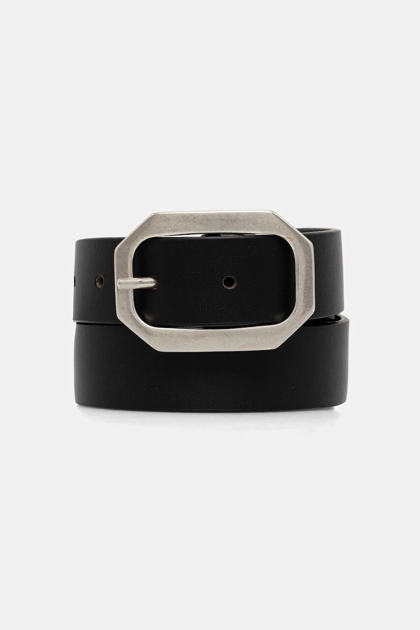 Kožený opasok Sisley čierna farba, 6SRVWL03D