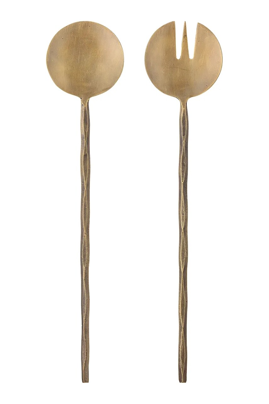 Šalátové lyžice Bloomingville Gaith 28 x 5 cm žltá farba