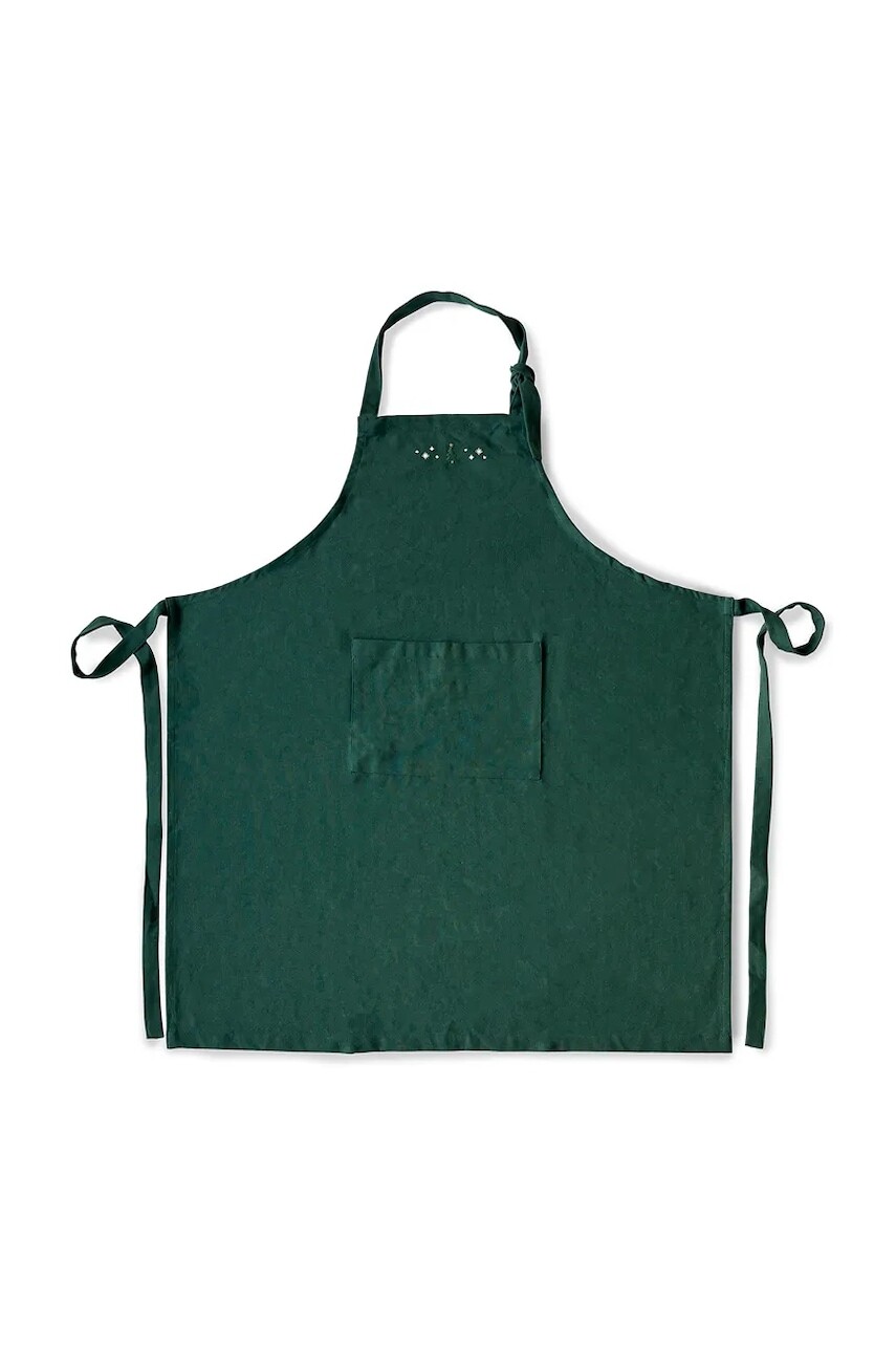 Bavlnená kuchynská zástera Juna zelená farba