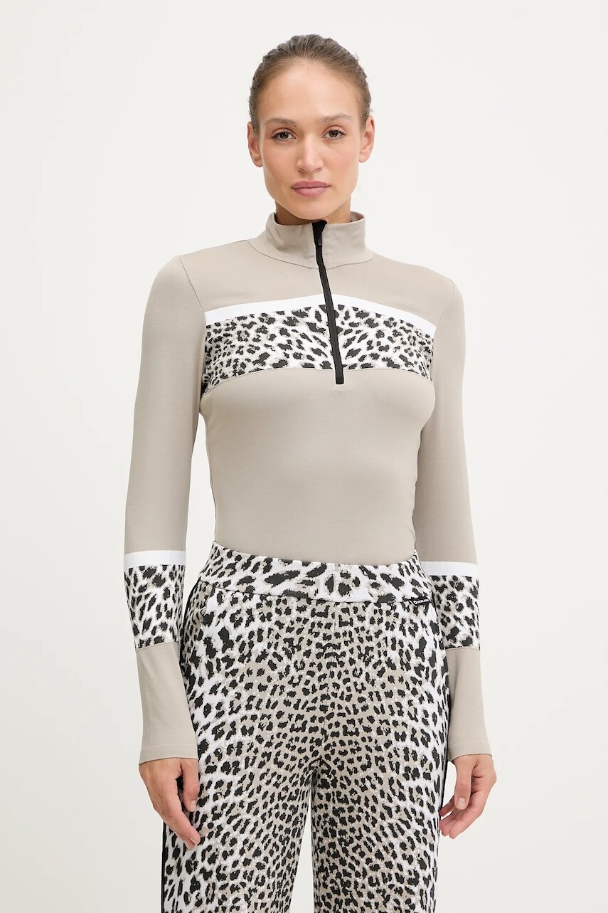 Funkčné tričko s dlhým rukávom Newland LADY T-NECK béžová farba, N46735.97