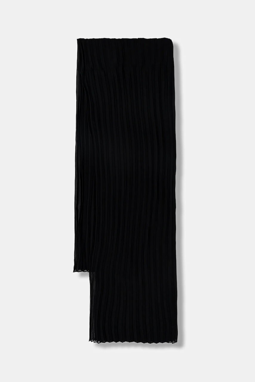 Šál Tommy Hilfiger čierna farba, vzorovaný, AW0AW18049