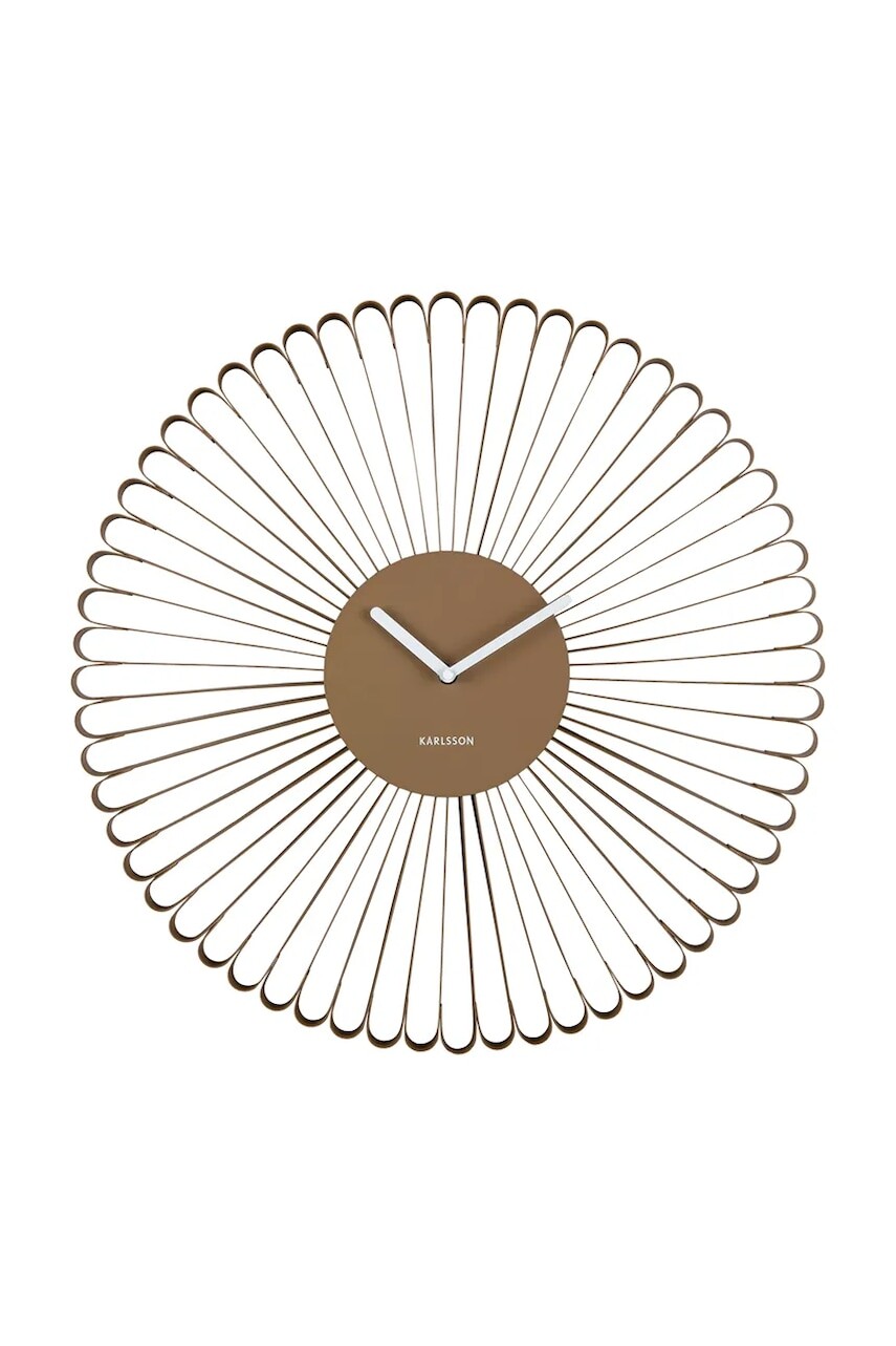 Nástenné hodiny Karlsson Cascara 50 cm hnedá farba
