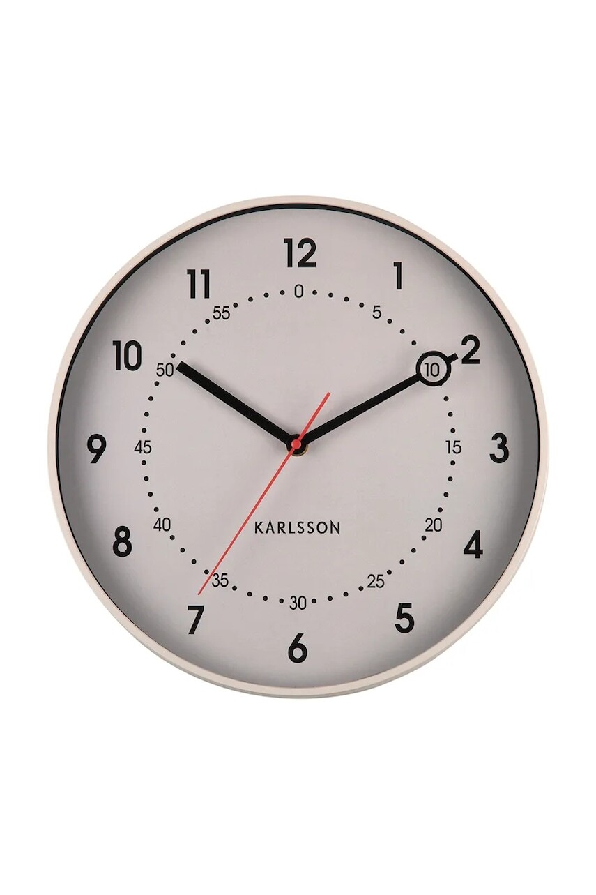 Nástenné hodiny Karlsson Fresco 31,5 cm béžová farba